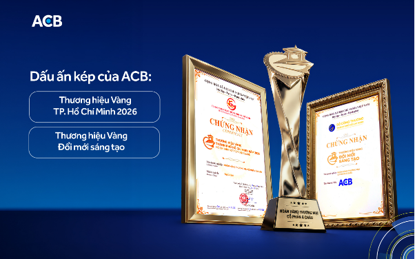 Từ gần 200 hồ sơ dự giải, ACB chinh phục hạng mục kép tại Thương hiệu Vàng TP.HCM 2026 - Ảnh 1.