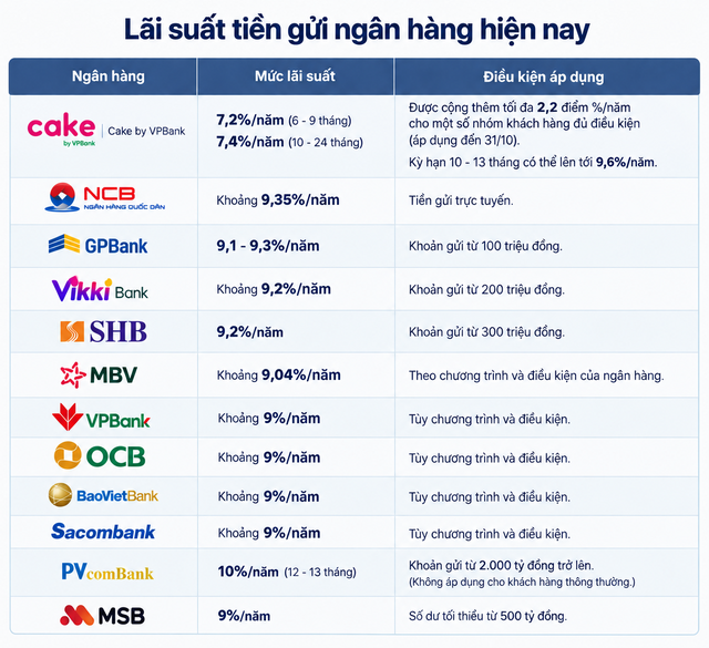 Lãi suất tiết kiệm lên tới 9,6%/năm, người dân đổ đi 'săn' mức cao: Có ngân hàng mang cả biệt thự 25 tỷ đồng ra hút tiền ảnh 2 BĐS, chứng khoán, vàng ảm đạm, người dân 'săn' ngân hàng lãi cao gửi tiết kiệm - Ảnh 2.